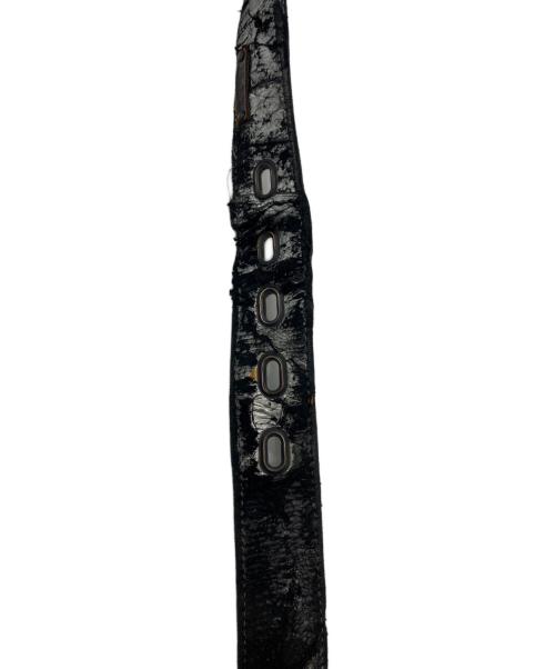 KMRII（ケムリ）KMRii (ケムリ) leather studs belt ブラックの古着・服飾アイテム