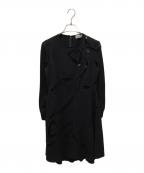 RED VALENTINOレッドヴァレンティノ）の古着「リボンレースカッティングワンピース」｜ブラック