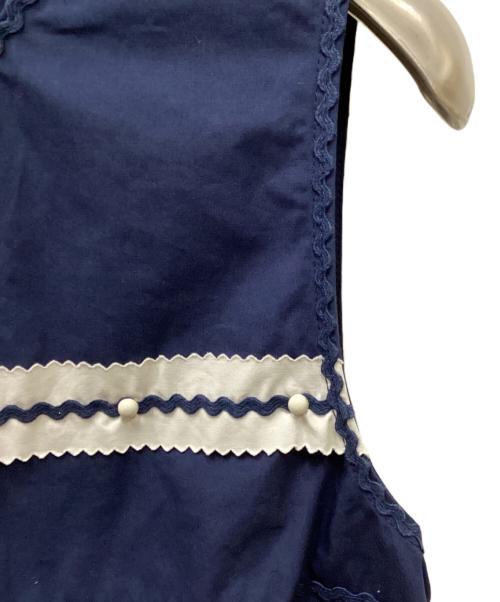 RED VALENTINO（レッドヴァレンティノ）RED VALENTINO (レッドヴァレンティノ) レインボーレースノースリーブワンピース ブルー サイズ:38の古着・服飾アイテム