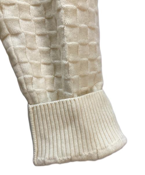 LOUIS VUITTON（ルイ ヴィトン）LOUIS VUITTON (ルイ ヴィトン) ダミエジップアップカーディガン アイボリー サイズ:Lの古着・服飾アイテム