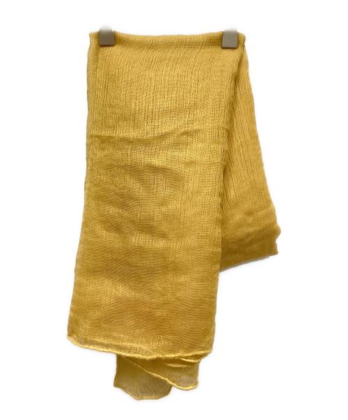douce gloire（ドゥースゴロワー）DOUCE GLOIRE (ドゥースゴロワー) カシミヤブレンドストール イエローの古着・服飾アイテム