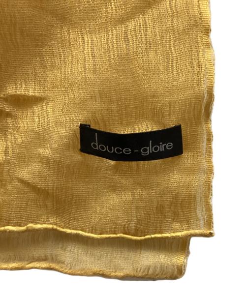 douce gloire（ドゥースゴロワー）DOUCE GLOIRE (ドゥースゴロワー) カシミヤブレンドストール イエローの古着・服飾アイテム