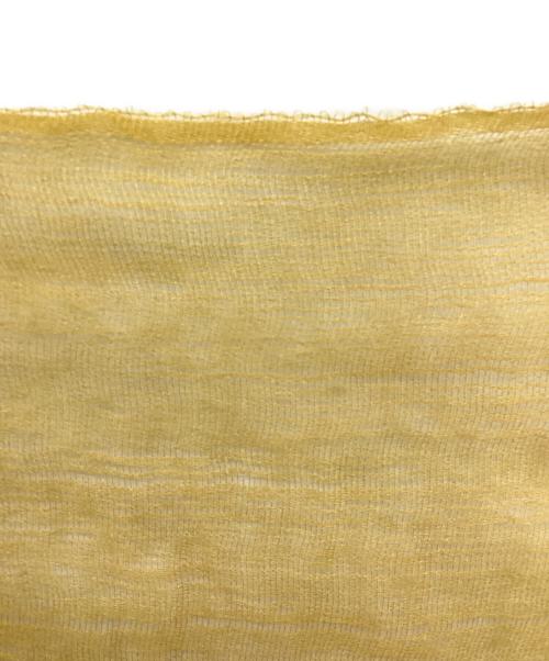 douce gloire（ドゥースゴロワー）DOUCE GLOIRE (ドゥースゴロワー) カシミヤブレンドストール イエローの古着・服飾アイテム