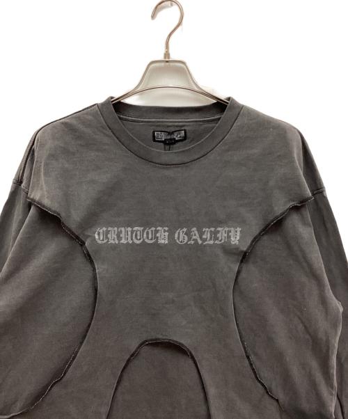 GALFY（ガルフィー）GALFY (ガルフィー) 穴の向こうにわんちゃんロンTee ブラック サイズ:XLの古着・服飾アイテム