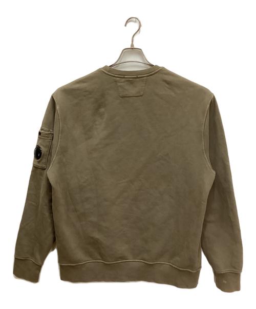 C.P COMPANY（シーピーカンパニー）C.P COMPANY (シーピーカンパニー) Brushed and Emerized Diagonal Fleece Lens Crew Neck Sweatshirt ベージュ サイズ:Lの古着・服飾アイテム