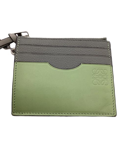LOEWE（ロエベ）LOEWE (ロエベ) コイン＆パスケース グレー×グリーンの古着・服飾アイテム