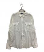 POLO RALPH LAURENポロ・ラルフローレン）の古着「エポーレットラミーコットンシャツ」｜ホワイト