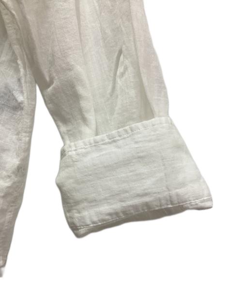 POLO RALPH LAUREN（ポロ・ラルフローレン）POLO RALPH LAUREN (ポロ・ラルフローレン) エポーレットラミーコットンシャツ ホワイト サイズ:XLの古着・服飾アイテム