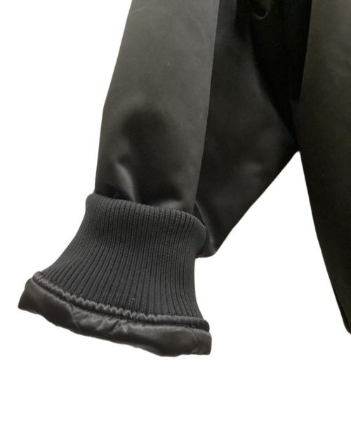 SUPREME（シュプリーム）SUPREME (シュプリーム) MITCHELL & NESS (ミッチェルアンドネス) Lined Hooded Satin Varsity Jacket ブラック サイズ:Sの古着・服飾アイテム