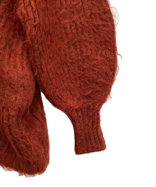 CLANE（クラネ）CLANE (クラネ) COLOR MOHAIR SHAGGY CARDIGAN レッド サイズ:1の古着・服飾アイテム