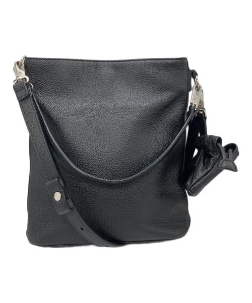 MAISON SPECIAL（メゾンスペシャル）MAISON SPECIAL (メゾンスペシャル) 2WAY Leather Mini Shoulder Bag With Drawstring Charm/レザーミニｼｮﾙﾀﾞｰバッグウィズドロウストリングチャーム ブラックの古着・服飾アイテム