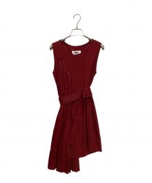 MM6 Maison Margiela（エムエムシックスメゾンマルジェラ）の古着「ノースリーブワンピース」｜レッド