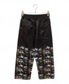 TELMAテルマ）の古着「Printed Relax Pants / プリントリラックスパンツ」｜ブラック