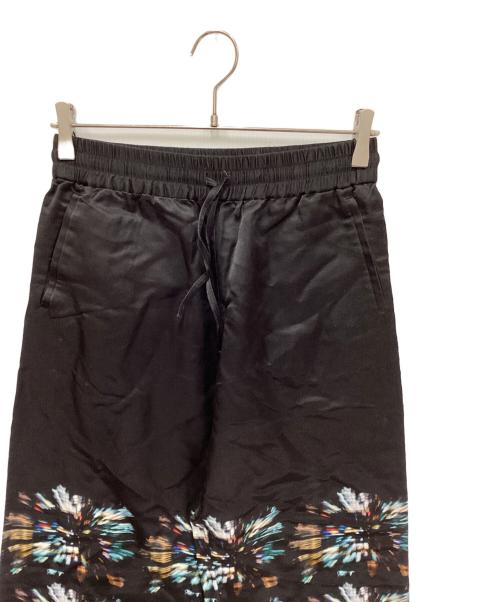 TELMA（テルマ）TELMA (テルマ) Printed Relax Pants / プリントリラックスパンツ ブラック サイズ:36の古着・服飾アイテム