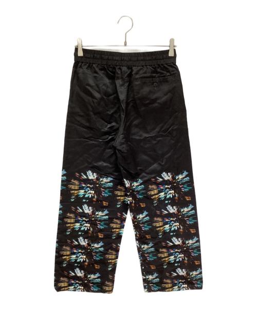 TELMA（テルマ）TELMA (テルマ) Printed Relax Pants / プリントリラックスパンツ ブラック サイズ:36の古着・服飾アイテム
