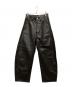Curensology（カレンソロジー）の古着「フェイクレザーカーヴィーパンツ」｜ブラック