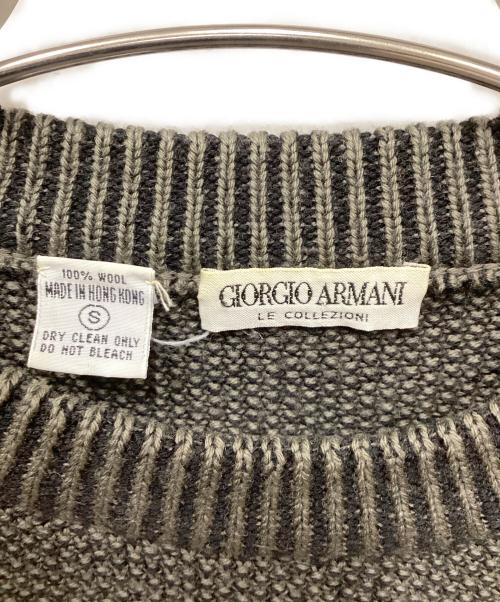 GIORGIO ARMANI（ジョルジョアルマーニ）GIORGIO ARMANI (ジョルジョアルマーニ) クルーハイゲージニット ブラウン サイズ:Sの古着・服飾アイテム