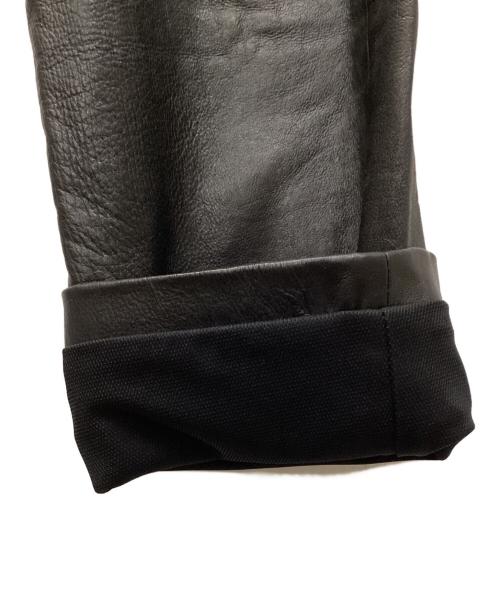 FAR EASTERN ENTHUSIAST（ファーイースタンエンスージアスト）FAR EASTERN ENTHUSIAST (ファーイースタンエンスージアスト) ディアスキンレザーパンツ ブラック サイズ:Mの古着・服飾アイテム