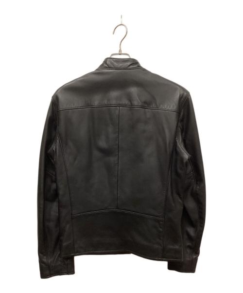 POLO RALPH LAUREN（ポロ・ラルフローレン）POLO RALPH LAUREN (ポロ・ラルフローレン) LAMBSKIN CAFE RACER JACKET / ラムレザージャケット ブラック サイズ:Sの古着・服飾アイテム