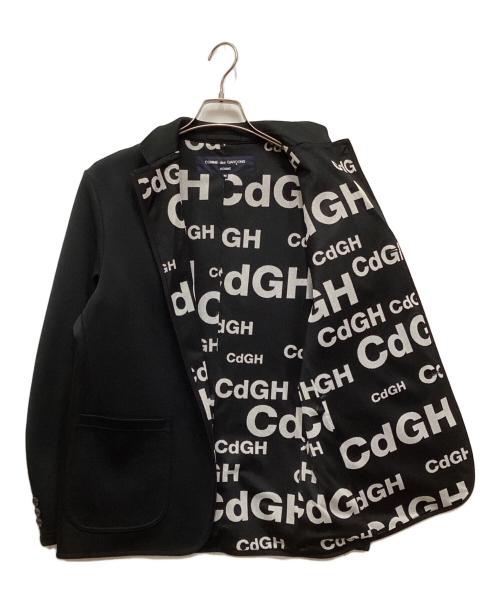 COMME des GARCONS（コムデギャルソン）COMME des GARCONS (コムデギャルソン) メッシュロゴテーラードジャケット ブラック サイズ:Mの古着・服飾アイテム