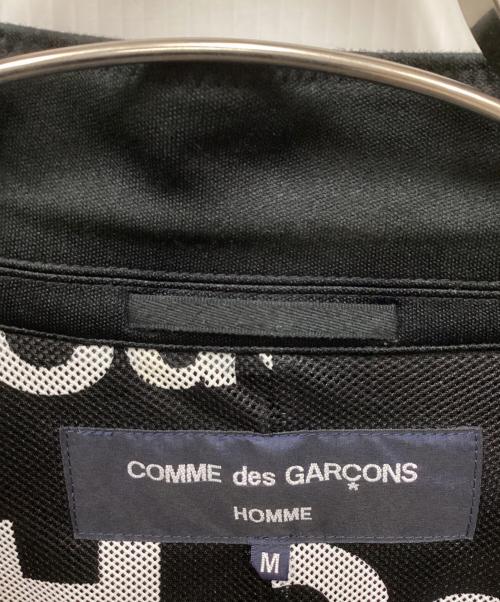 COMME des GARCONS（コムデギャルソン）COMME des GARCONS (コムデギャルソン) メッシュロゴテーラードジャケット ブラック サイズ:Mの古着・服飾アイテム
