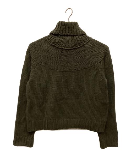 TAKAHIROMIYASHITA TheSoloIst.（タカヒロミヤシタ ザソロイスト）TAKAHIROMIYASHITA TheSoloIst. (タカヒロミヤシタ ザソロイスト) cap shoulder scarf turtleneck ニット/カップショルダースカーフタートルネック カーキ サイズ:48の古着・服飾アイテム
