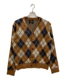 Needles（ニードルズ）の古着「モヘア混アーガイルカーディガン」｜ブラウン