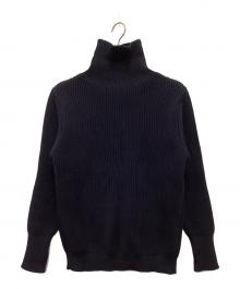 ANDERSEN-ANDERSEN（アンデルセン アンデルセン）の古着「リブハイネックニット」｜ネイビー