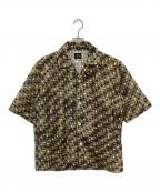 Needlesニードルズ）の古着「CABANA SHIRT / フラワーシースルーシャツ」｜グリーン