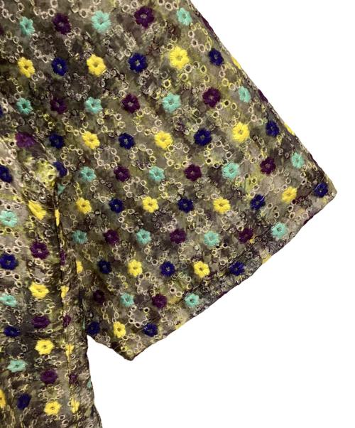 Needles（ニードルズ）Needles (ニードルズ) CABANA SHIRT / フラワーシースルーシャツ グリーン サイズ:Lの古着・服飾アイテム