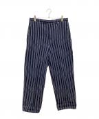 digawelディガウェル）の古着「銀糸ストライプパンツ」｜ブルー