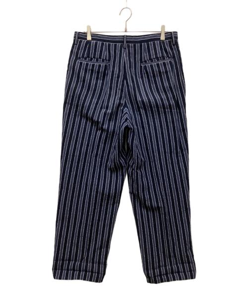 digawel（ディガウェル）digawel (ディガウェル) 銀糸ストライプパンツ ブルー サイズ:3の古着・服飾アイテム
