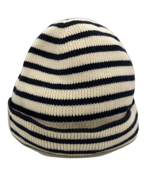 RRL（ダブルアールエル）RRL (ダブルアールエル) コットンワッチキャップ ブラック×ベージュ サイズ:Freeの古着・服飾アイテム