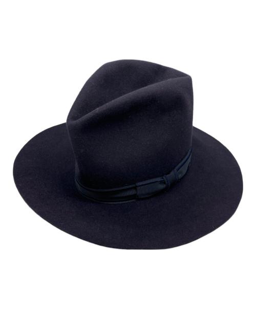 TAKAHIROMIYASHITA TheSoloIst.（タカヒロミヤシタ ザソロイスト）TAKAHIROMIYASHITA TheSoloIst. (タカヒロミヤシタ ザソロイスト) ラビット中折れハット ネイビーの古着・服飾アイテム