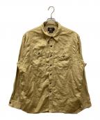 RRLダブルアールエル）の古着「リネンコットンガチャポケワーク シャツ」｜ブラウン