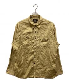 RRL（ダブルアールエル）の古着「リネンコットンガチャポケワーク シャツ」｜ブラウン