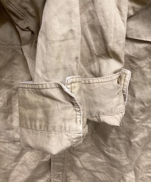 RRL（ダブルアールエル）RRL (ダブルアールエル) リネンコットンガチャポケワーク シャツ ブラウン サイズ:XLの古着・服飾アイテム