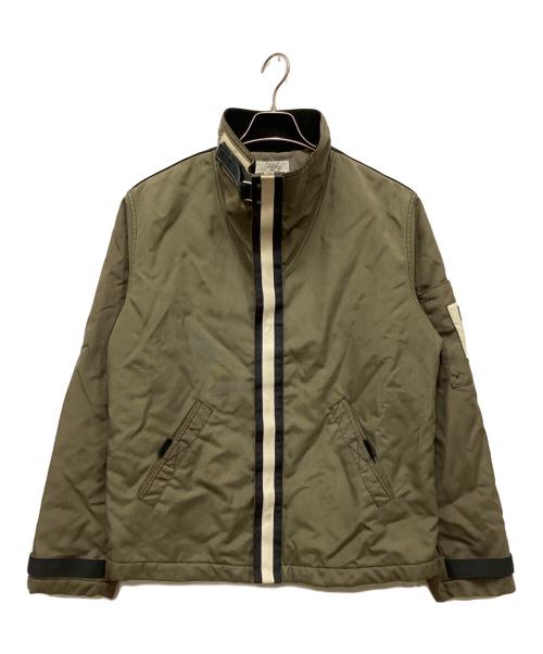 ARMANI JEANS（アルマーニジーンズ）ARMANI JEANS (アルマーニジーンズ) テープデザインタイタンクロスジャケット オリーブ サイズ:IT50の古着・服飾アイテム