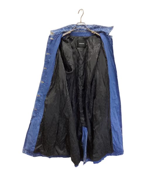 COACH（コーチ）COACH (コーチ) シグネチャーカラーデニムトレンチコート インディゴ サイズ:Mの古着・服飾アイテム