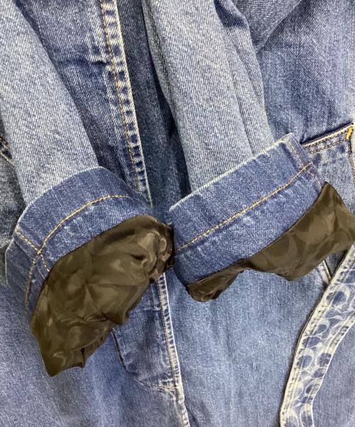 COACH（コーチ）COACH (コーチ) シグネチャーカラーデニムトレンチコート インディゴ サイズ:Mの古着・服飾アイテム