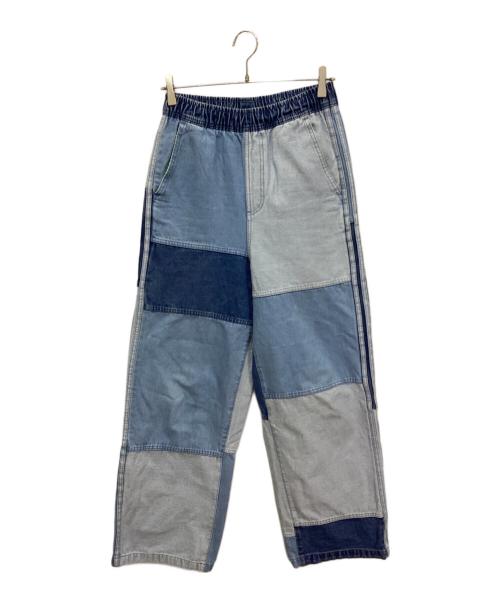 adidas（アディダス）adidas (アディダス) KSENIA SCHNAIDER (クセニア シュナイダー) パッチワークジーンズ インディゴ サイズ:Lの古着・服飾アイテム