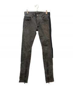 中古・古着通販】FUGA (フーガ) 裾ジップコーティングデニムパンツ
