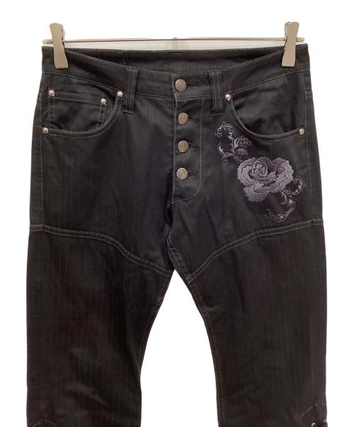 TORNADO MART（トルネードマート）TORNADO MART (トルネードマート) 刺繍フレアパンツ ブラック サイズ:Sの古着・服飾アイテム