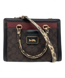 COACH（コーチ）の古着「グレース 2wayシグネチャーバッグ」｜ブラウン