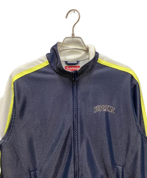 SUPREME（シュプリーム）SUPREME (シュプリーム) Bonded Mesh Track Jacket / メッシュトラックジャケット ホワイト×ブルー サイズ:Mの古着・服飾アイテム