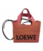 LOEWE×Paula's Ibizaロエベ×パウラズ・イビザ）の古着「フォント ラフィア2wayバッグ mini」｜ピンク