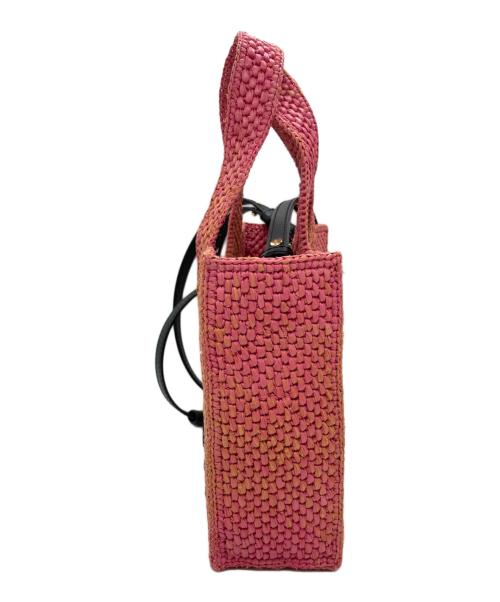 LOEWE（ロエベ）LOEWE (ロエベ) PAULA'S IBIZA (パウラズ・イビザ) フォント ラフィア2wayバッグ mini ピンクの古着・服飾アイテム