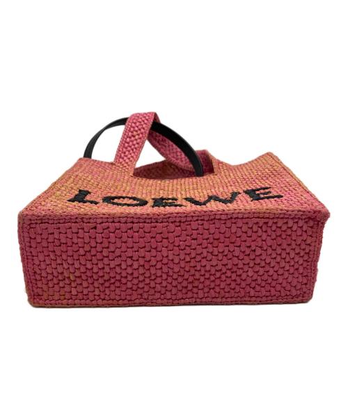 LOEWE（ロエベ）LOEWE (ロエベ) PAULA'S IBIZA (パウラズ・イビザ) フォント ラフィア2wayバッグ mini ピンクの古着・服飾アイテム