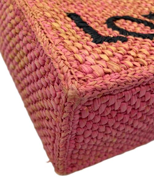 LOEWE（ロエベ）LOEWE (ロエベ) PAULA'S IBIZA (パウラズ・イビザ) フォント ラフィア2wayバッグ mini ピンクの古着・服飾アイテム