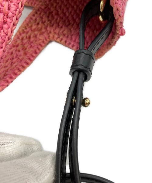 LOEWE（ロエベ）LOEWE (ロエベ) PAULA'S IBIZA (パウラズ・イビザ) フォント ラフィア2wayバッグ mini ピンクの古着・服飾アイテム